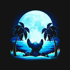 Alien Moon – Movie Graphic T-Shirt design artwork for black graphic T-shirt
