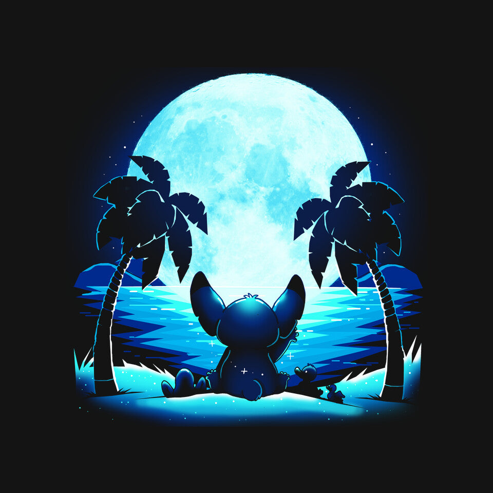 Alien Moon – Movie Graphic T-Shirt design artwork for black graphic T-shirt