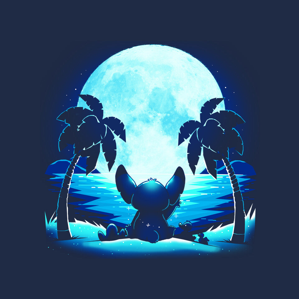 Alien Moon – Movie Graphic T-Shirt design artwork for navy graphic T-shirt