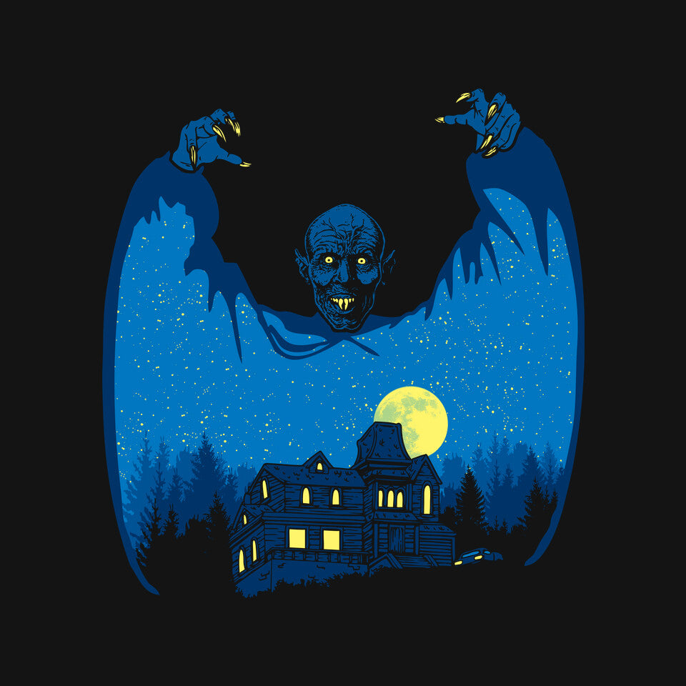 Fright Night – Horror Graphic T-Shirt design artwork for black graphic T-shirt