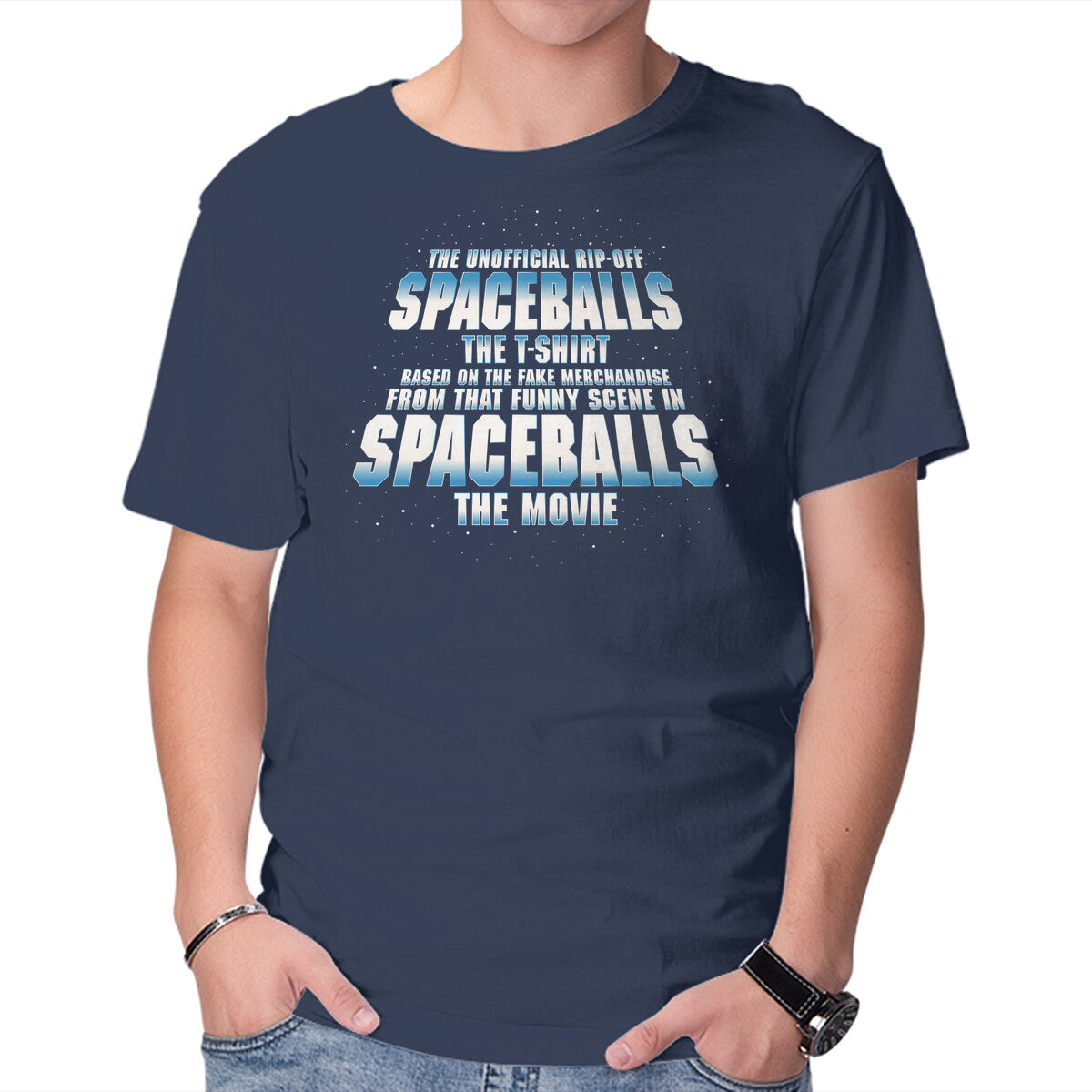 The Unofficial T-Shirt in navy, product display