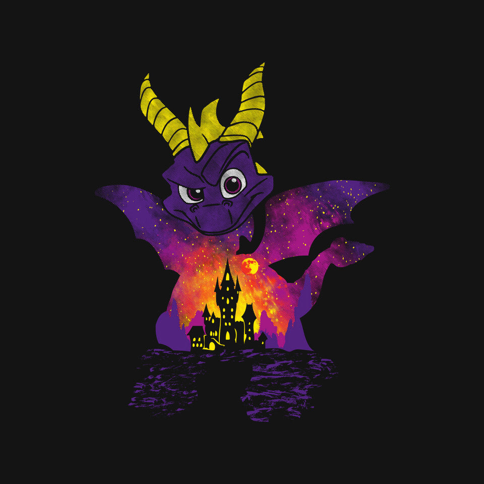 Dragon Warrior – Gaming Graphic T-Shirt design artwork for black graphic T-shirt