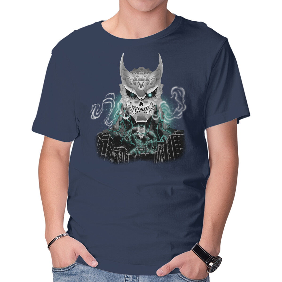 Kaiju No 8 – Anime Graphic T-Shirt in navy, product display