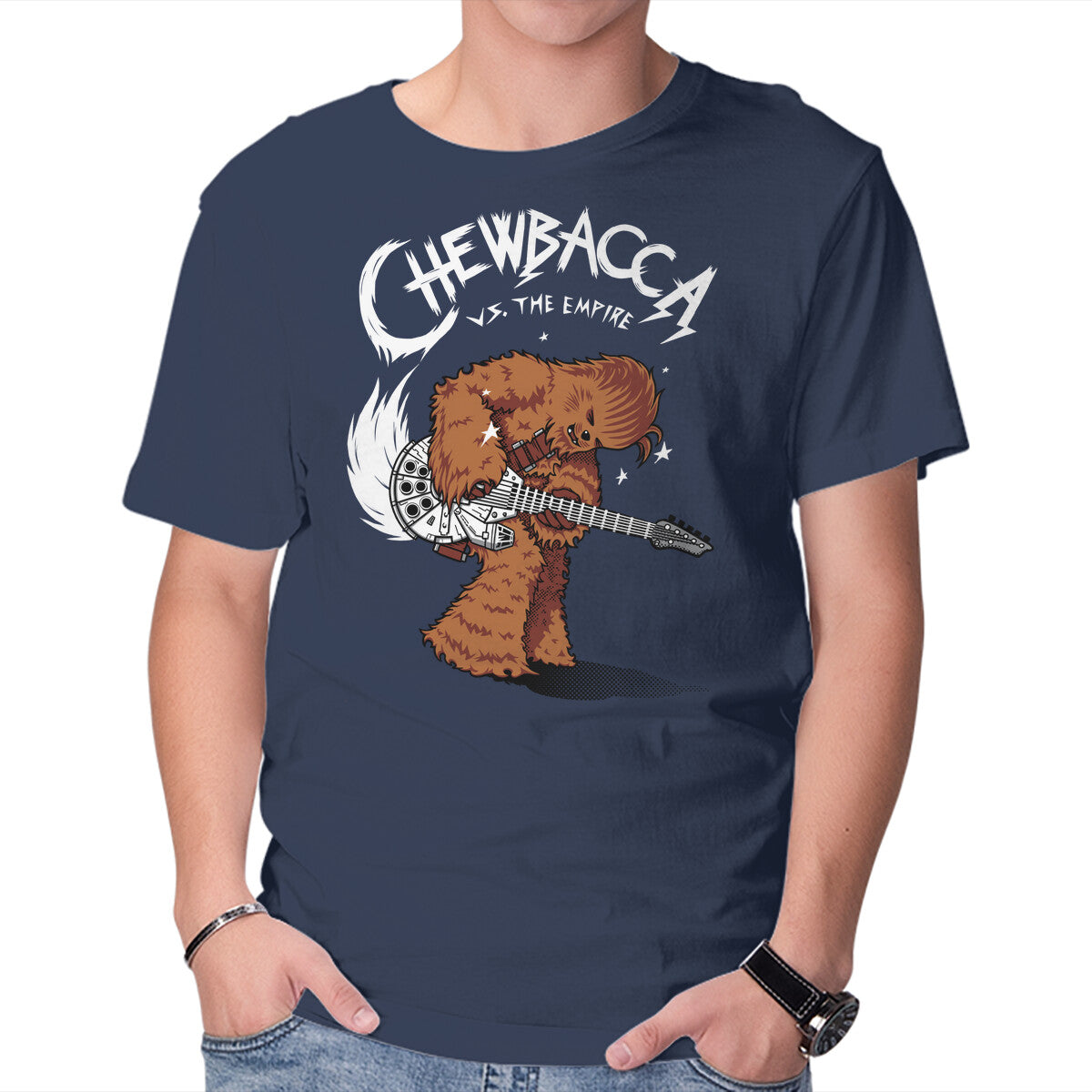 Epic Chewie – Sci-Fi Graphic T-Shirt in navy, product display