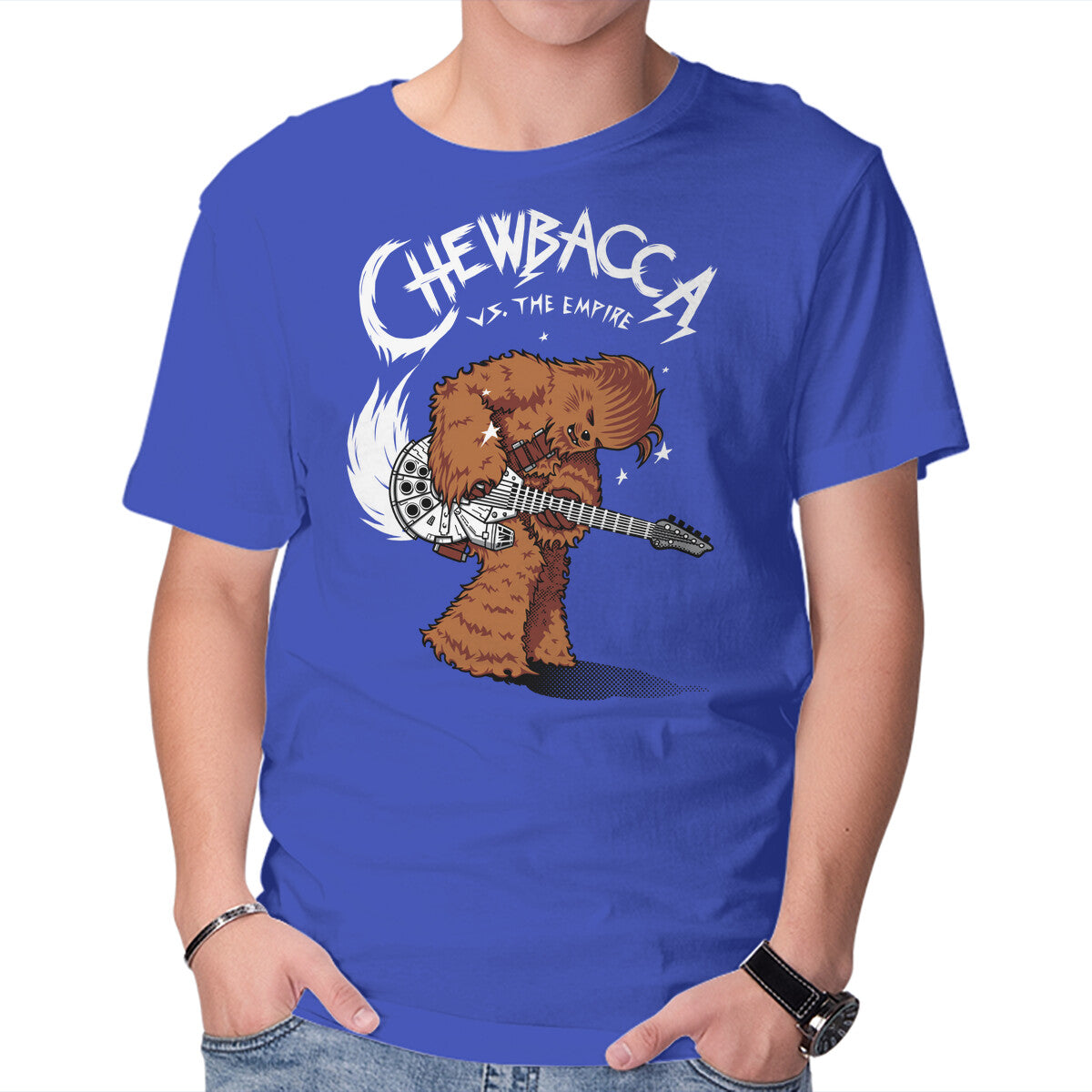 Epic Chewie – Sci-Fi Graphic T-Shirt in royal blue, product display