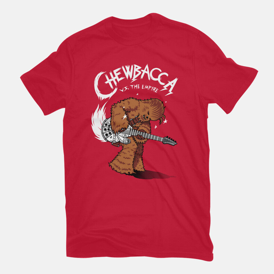 Epic Chewie – Sci-Fi Graphic T-Shirt in red, flat-lay product view