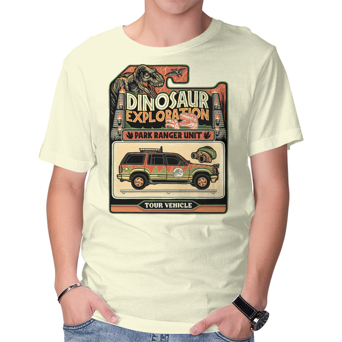 Dinosaur Exploration Vehicle – Movie Graphic T-Shirt