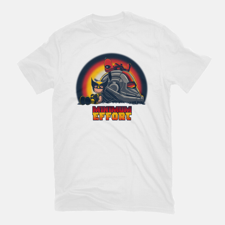 Minimum Effort – Movie Graphic T-Shirt in white, flat-lay product view