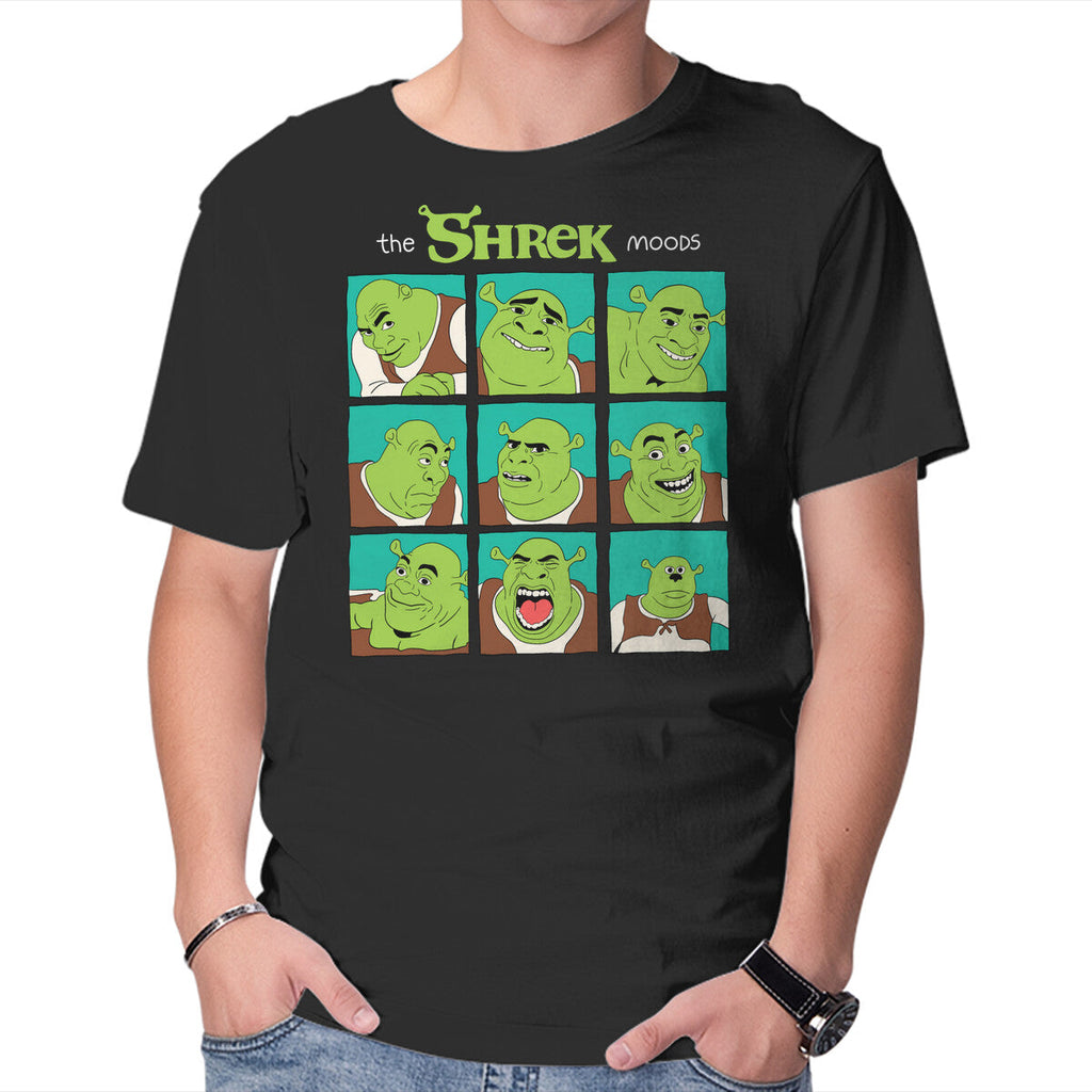 The Shrek Moods – Movie Graphic T-Shirt in black, product display