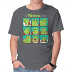 The Shrek Moods – Movie Graphic T-Shirt in charcoal, product display