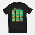 The Shrek Moods – Movie Graphic T-Shirt in black, flat-lay product view