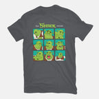 The Shrek Moods – Movie Graphic T-Shirt in charcoal, flat-lay product view