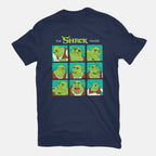 The Shrek Moods – Movie Graphic T-Shirt in navy, flat-lay product view