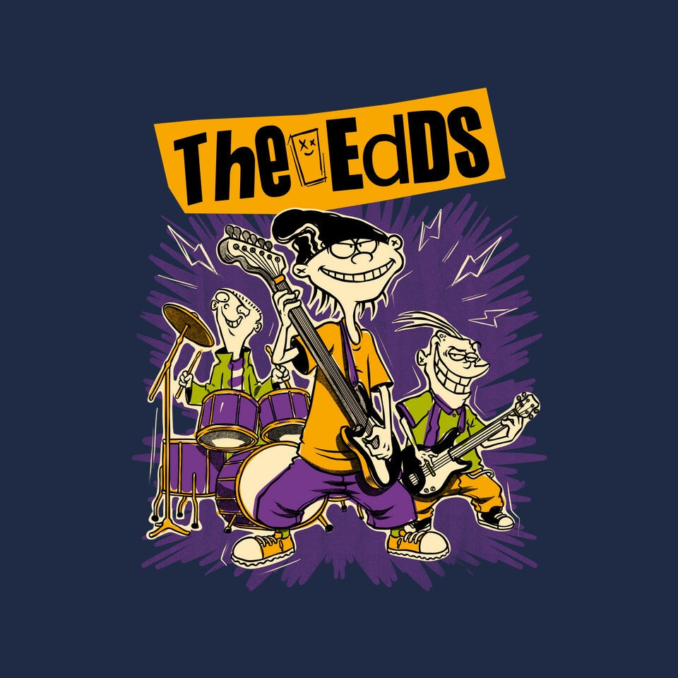 Cartoon Rock Band – Music Graphic T-Shirt design artwork for navy graphic T-shirt