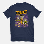 Cartoon Rock Band – Music Graphic T-Shirt in navy, flat-lay product view