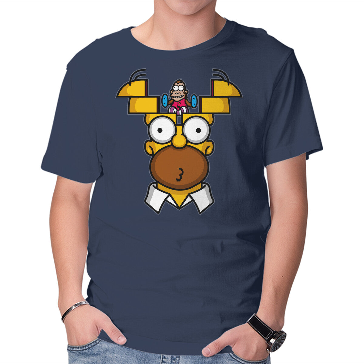 Cymbal Recall – Sci-Fi Graphic T-Shirt in navy, product display