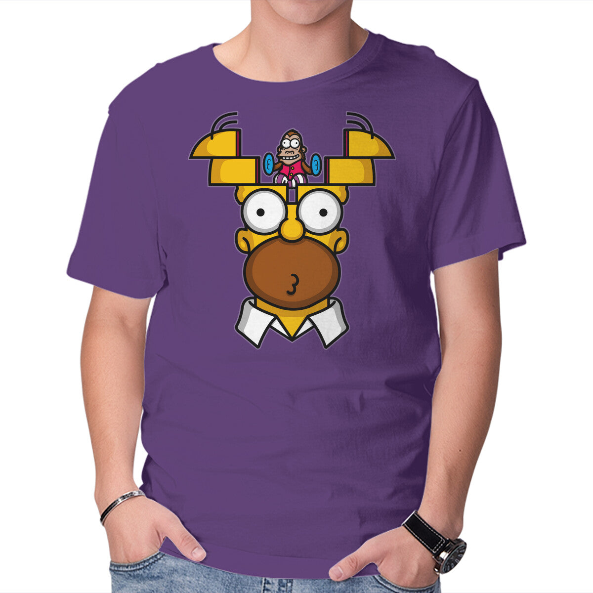 Cymbal Recall – Sci-Fi Graphic T-Shirt in purple, product display