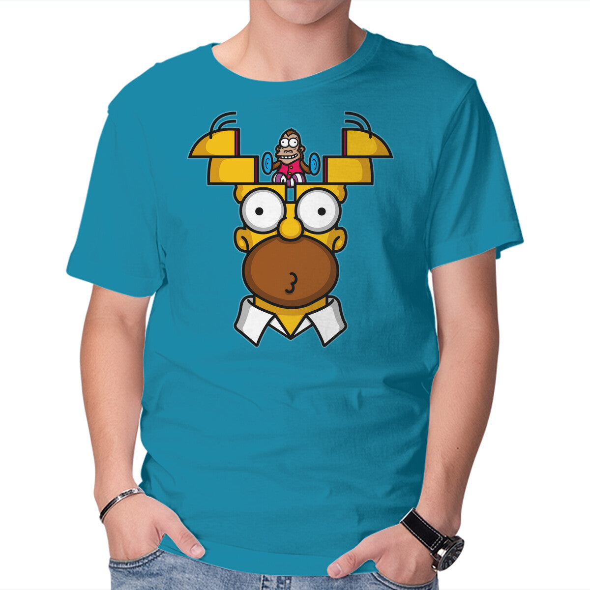 Cymbal Recall – Sci-Fi Graphic T-Shirt in turquoise, product display