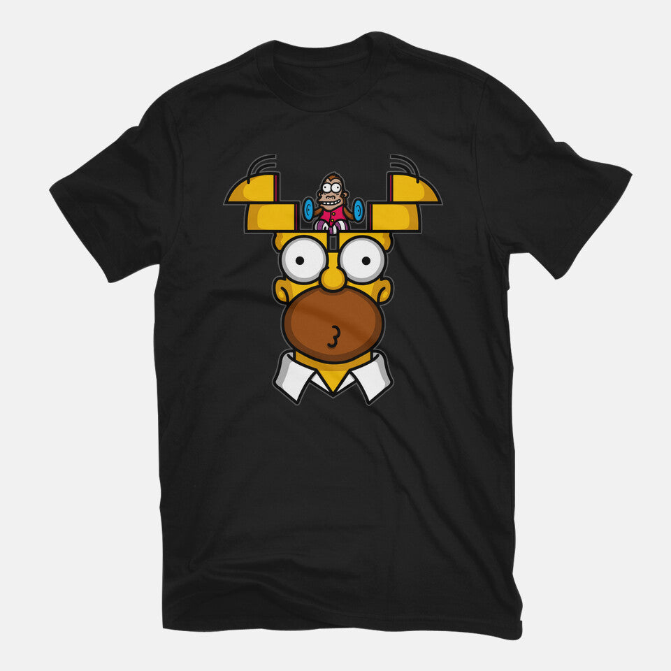 Cymbal Recall – Sci-Fi Graphic T-Shirt in black, flat-lay product view