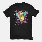 Let's Plank – Funny Graphic T-Shirt in black, flat-lay product view