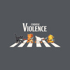 Choose Violence – Cat Graphic T-Shirt design artwork for charcoal graphic T-shirt