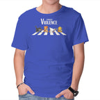 Choose Violence – Cat Graphic T-Shirt in royal blue, product display