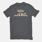 Choose Violence – Cat Graphic T-Shirt in charcoal, flat-lay product view