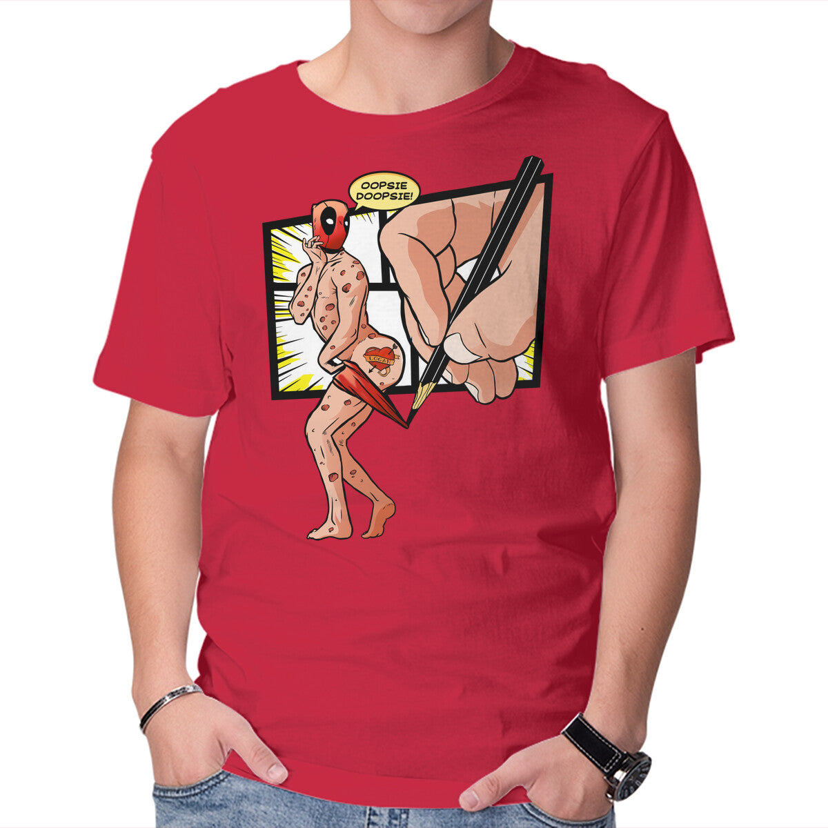 Cooperpole – Movie Graphic T-Shirt in red, product display