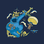 Cookie Kong – Funny Graphic T-Shirt design artwork for navy graphic T-shirt