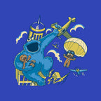 Cookie Kong – Funny Graphic T-Shirt design artwork for royal blue graphic T-shirt