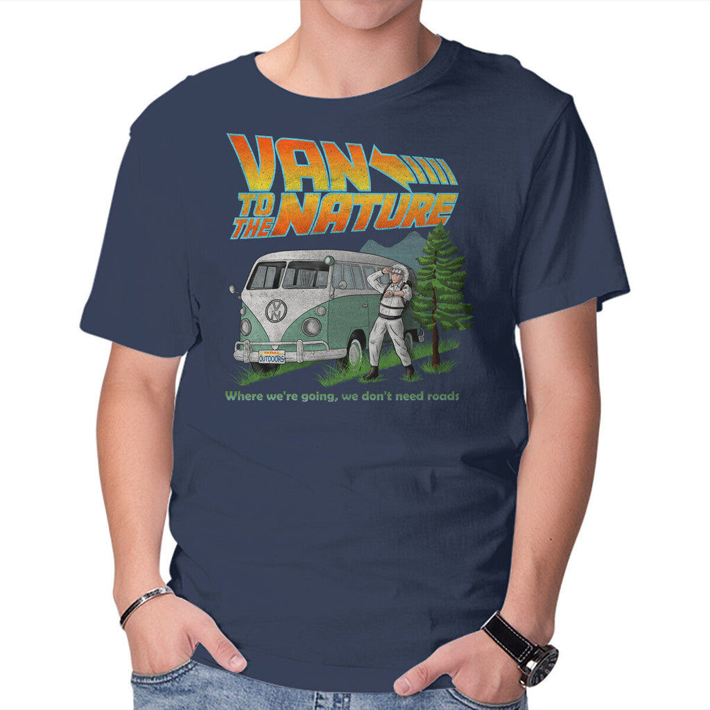 Van To The Nature – Sci-Fi Graphic T-Shirt in navy, product display