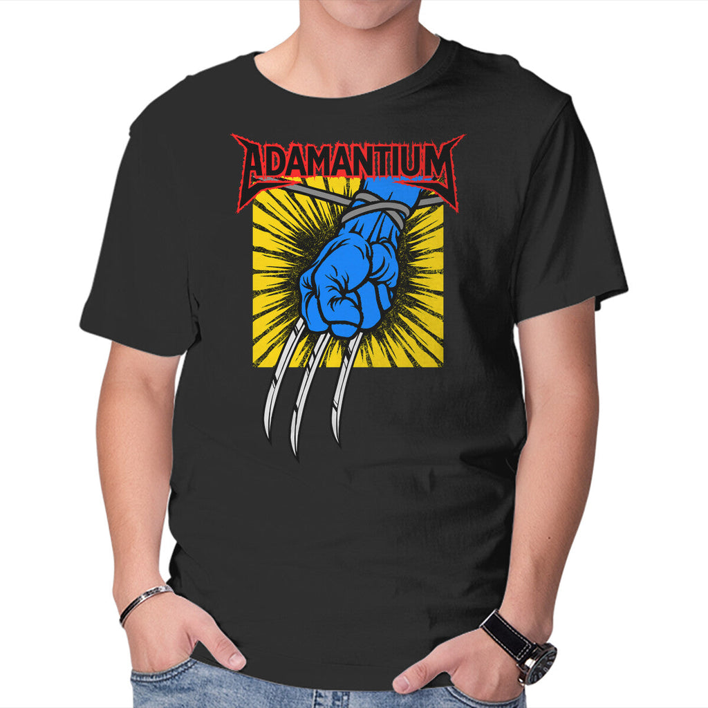 Adamantium – Sci-Fi Graphic T-Shirt in black, product display
