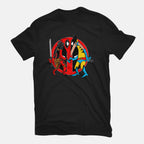 Deadvrine – Movie Graphic T-Shirt in black, flat-lay product view