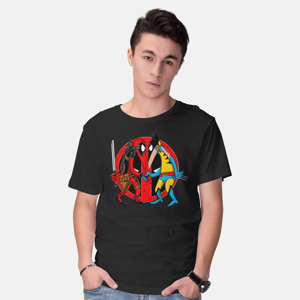 Model wearing black Deadvrine – Movie Graphic T-Shirt