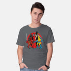 Model wearing charcoal Deadvrine – Movie Graphic T-Shirt