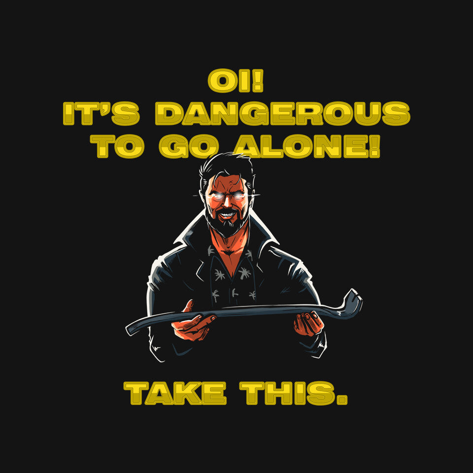 Oi Take This Graphic T-Shirt design artwork for black graphic T-shirt