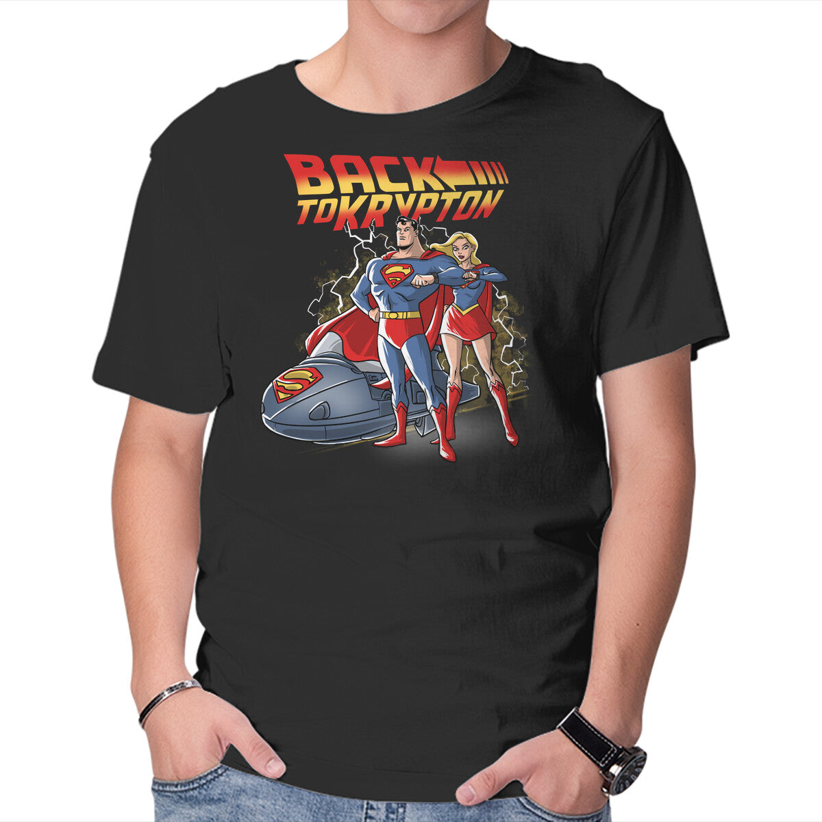 Back To Krypton – Movie Graphic T-Shirt in black, product display