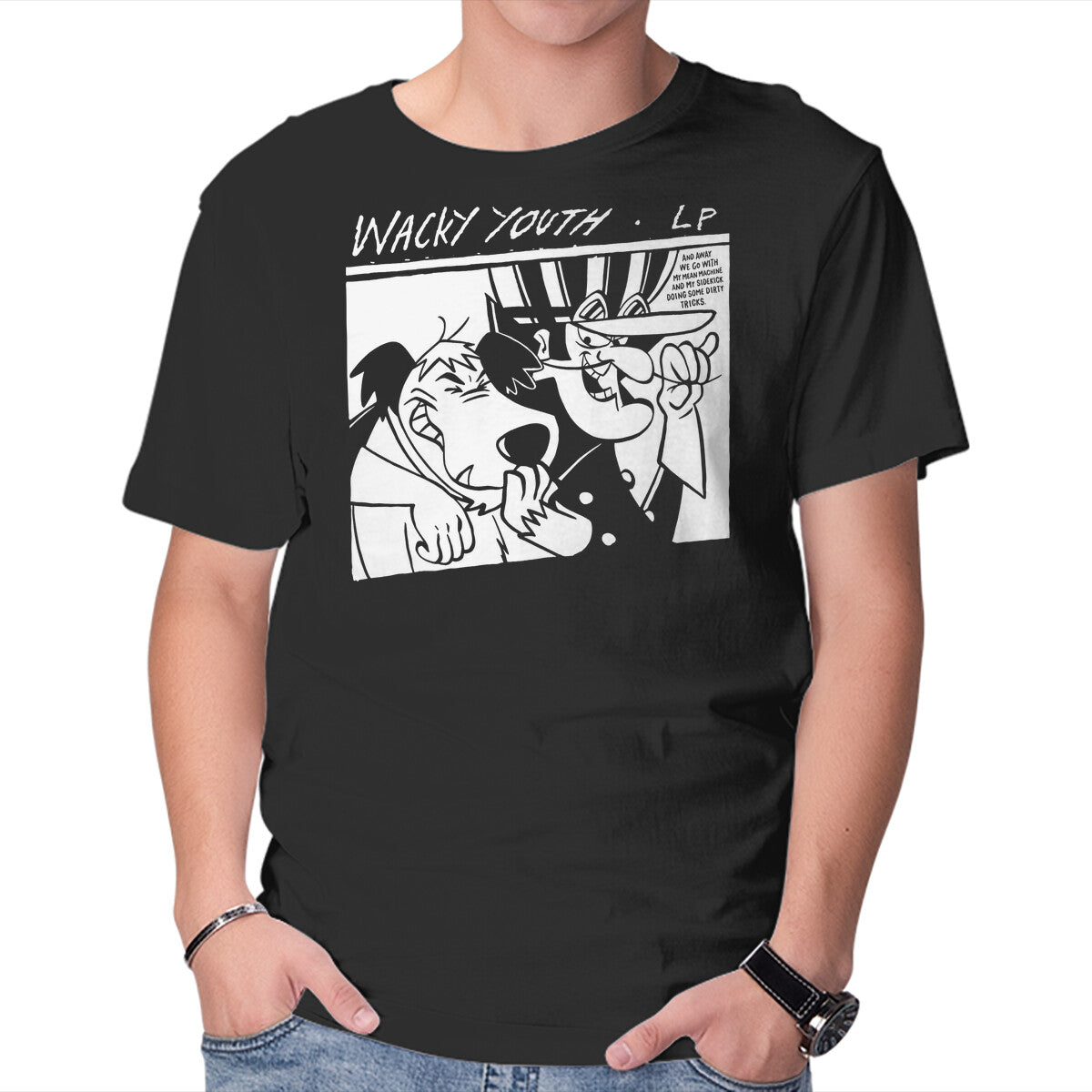 Wacky Youth – Music Graphic T-Shirt in black, product display