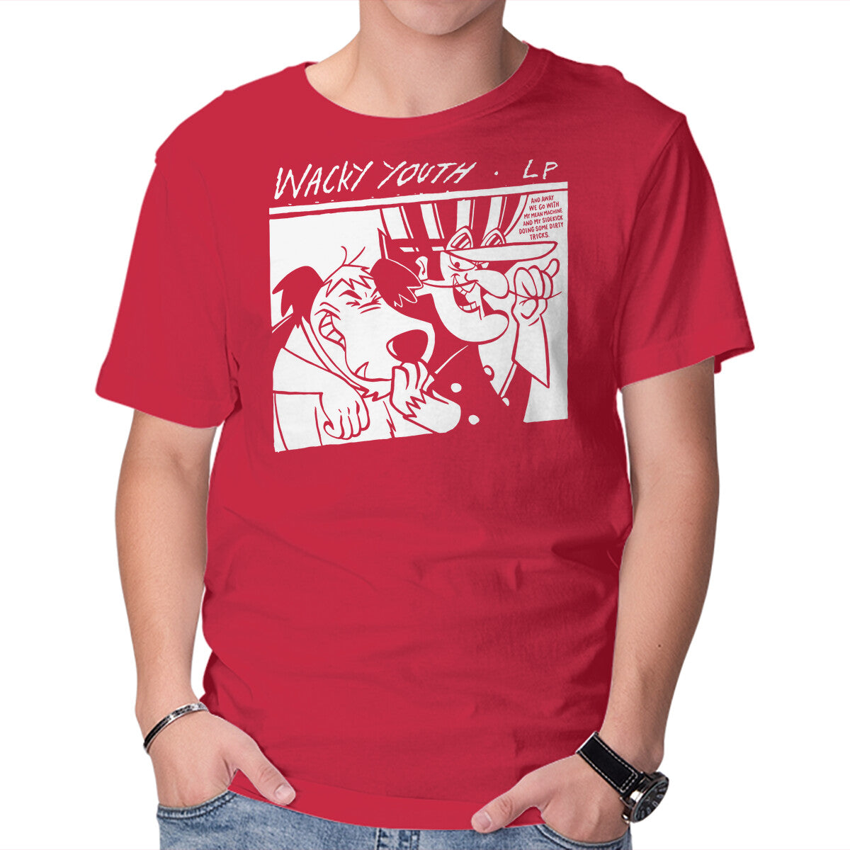 Wacky Youth – Music Graphic T-Shirt in red, product display