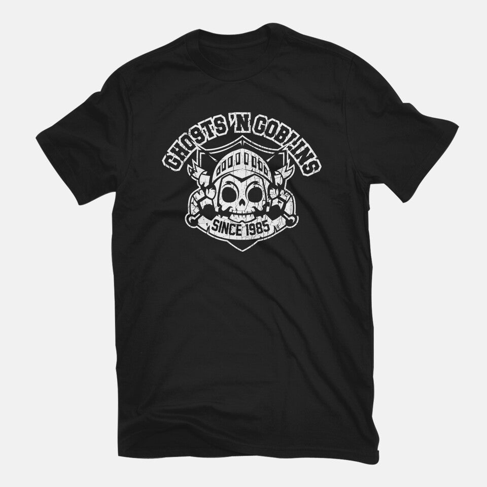 GNG1985 – Gaming Graphic T-Shirt in black, flat-lay product view
