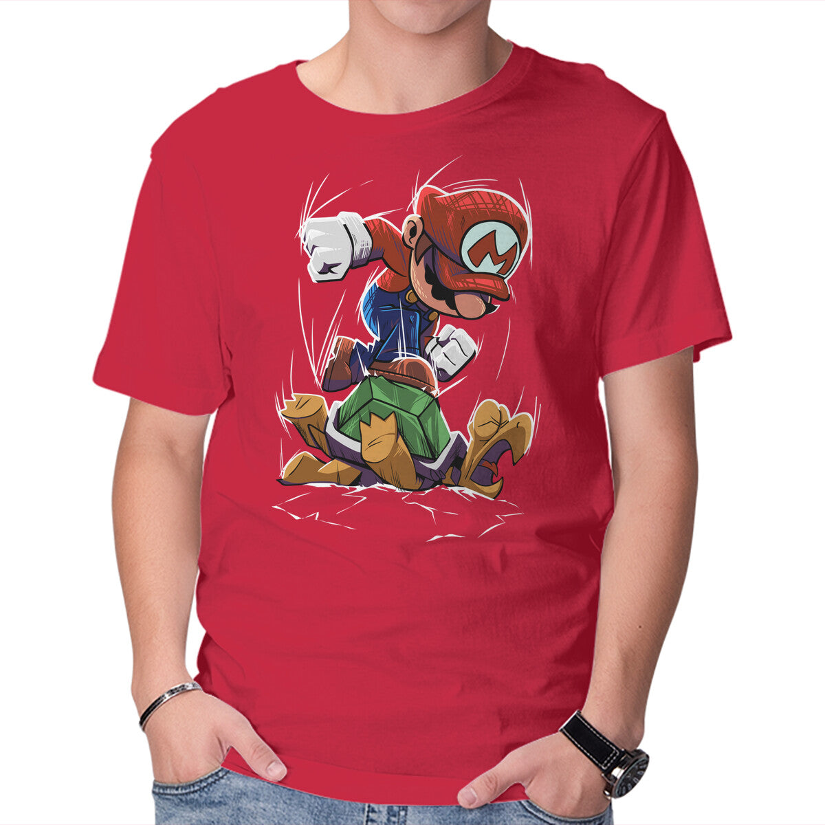 Smash Them – Gaming Graphic T-Shirt in red, product display