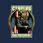 Cthulhu For President – Horror Graphic T-Shirt design artwork for navy graphic T-shirt