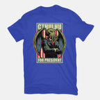 Cthulhu For President – Horror Graphic T-Shirt in royal blue, flat-lay product view
