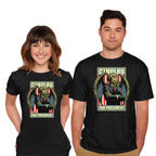Model wearing black Cthulhu For President – Horror Graphic T-Shirt