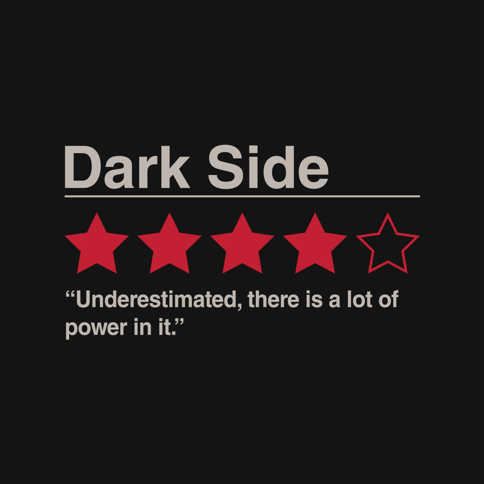 Dark Side Review – Sci-Fi Graphic T-Shirt design artwork for black graphic T-shirt