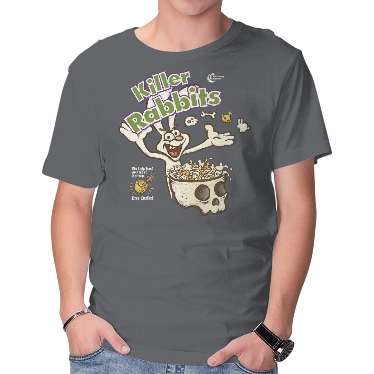 Silly Rabbit – Movie Graphic T-Shirt in charcoal, product display