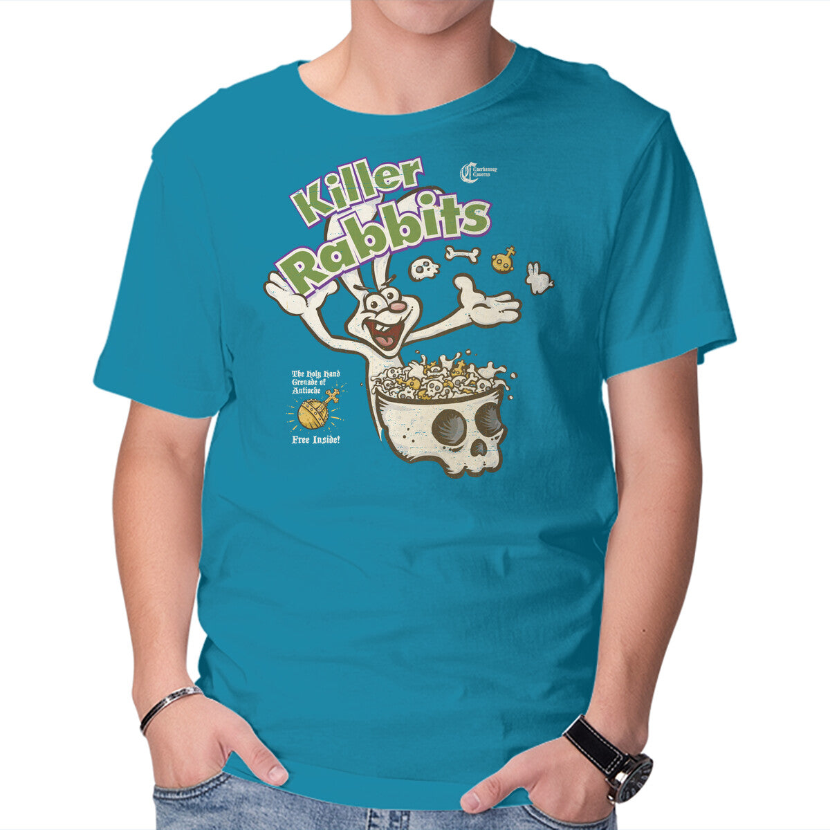 Silly Rabbit – Movie Graphic T-Shirt in turquoise, product display