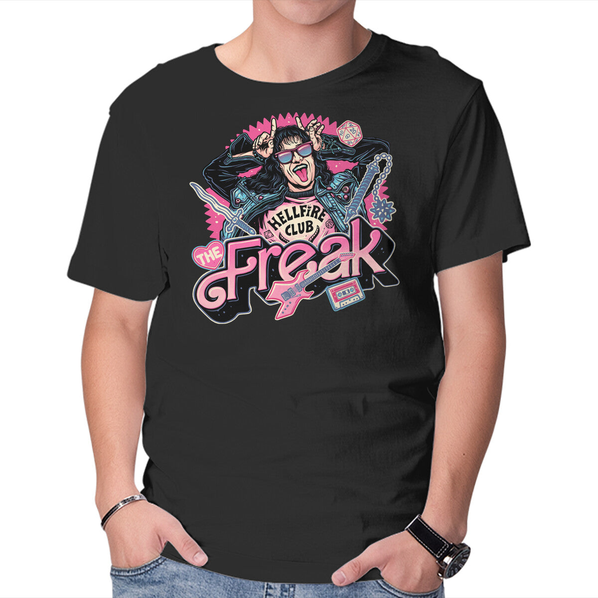 The Freak – Horror Graphic T-Shirt in black, product display