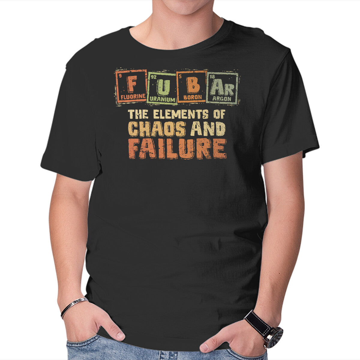 The Elements Of Chaos And Failure Graphic T-Shirt in black, product display