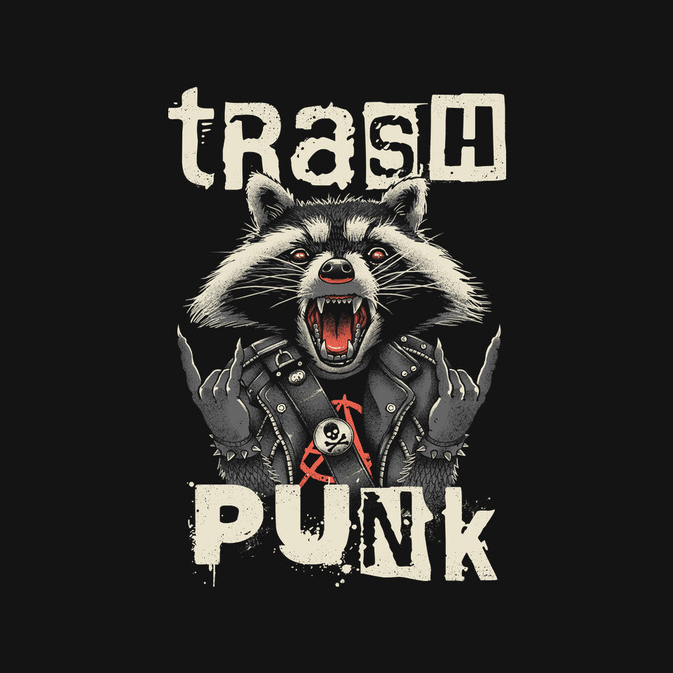 Trasher Punk – Music Graphic T-Shirt design artwork for black graphic T-shirt